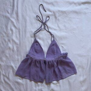 Cute Flowy Halter Top - Women's XS - Lavender Purple